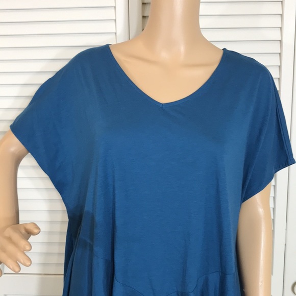 Peruvian Connection Gathered Hem Tee Shirt Medium and Large - Picture 2 of 12